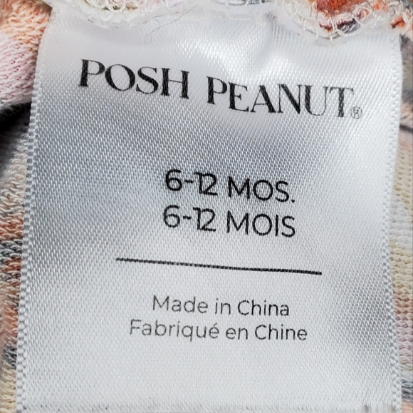 Posh Peanut Jogger Bottoms Orange Bowie Butterflies Baby Girls 6-12 Months - Picture 3 of 4